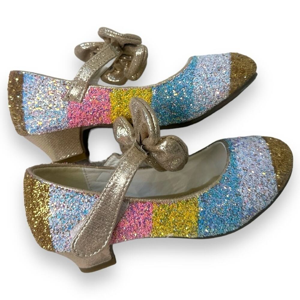 Girls Dress Up Princess Party Sparkle Shoes - Slip On Sparkle Shoes - Size 12k - Picture 5 of 9